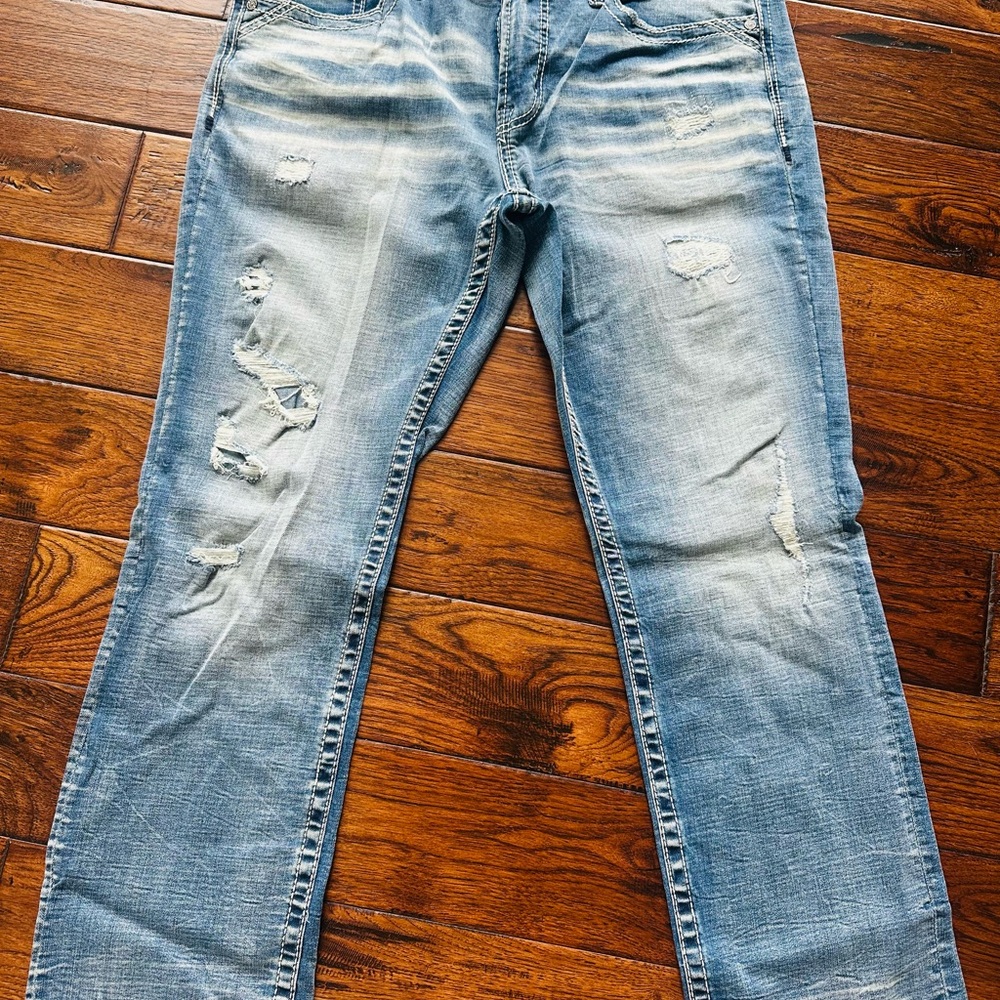 BKE Bootcut Blue Jeans Distressed Vintage
